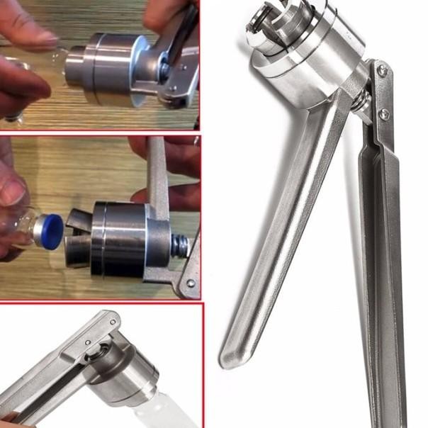 Stainless Vial Crimper Hand Sealing Machine Alat Press Botol Parfum