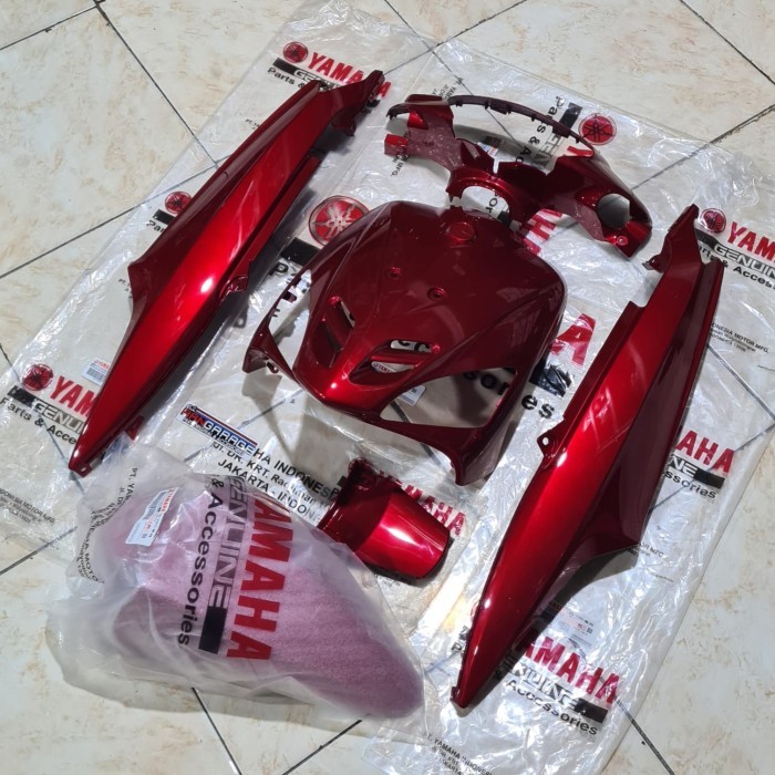 Cover body fullset mio sporty mio lama merah maroon original yamaha
