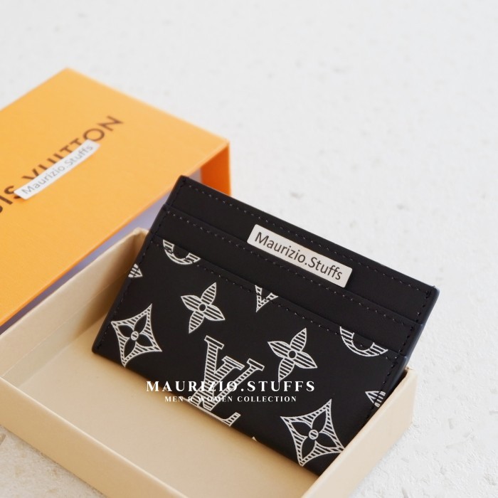 

NEW Card Holder L V Monogram Black Tempat Kartu Pria Hitam Vu*t**n Lo**s