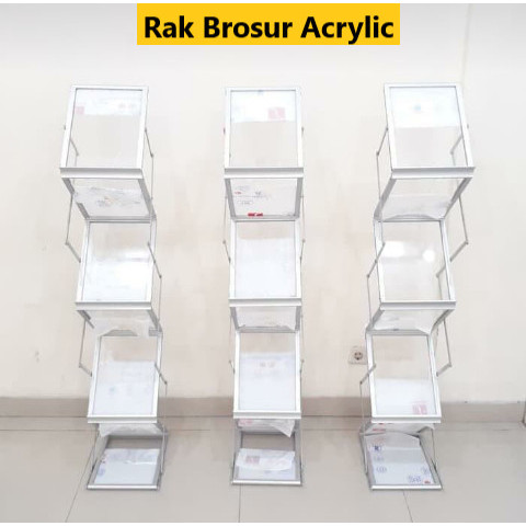 

TERBARU - Rak Brosur Lipat Acrylic 7 Susun Brochure Magazine Rack Display