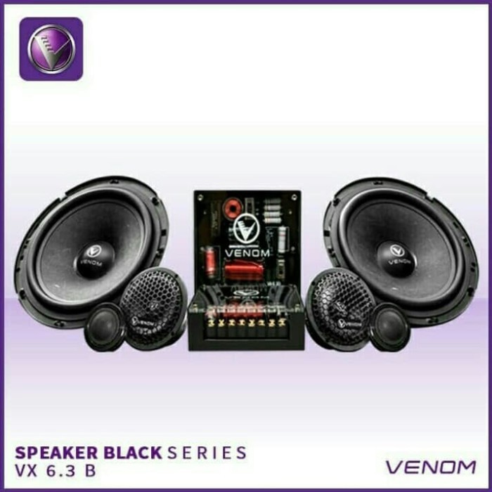 TERMURAH - Speaker 3 way Venom Black / Venom Audio / for sound quality / sq / sql