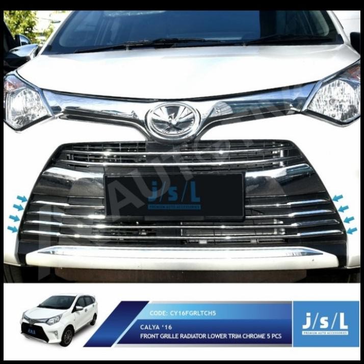 DISKON GRILL DEPAN LIST GRILL LOWER TRIM MOBIL CALYA CHROME