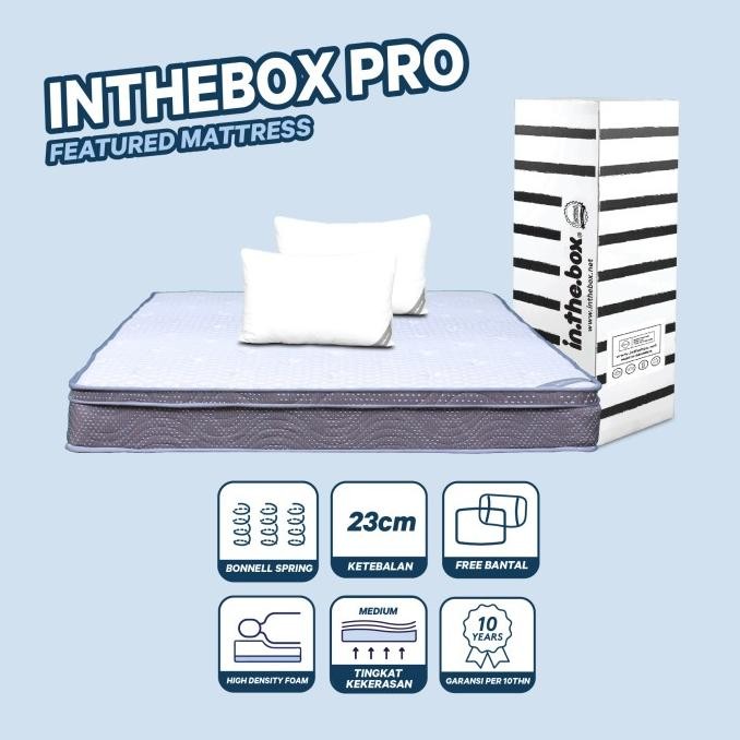 Kasur Spring Bed INTHEBOX Pro - FREE Bantal