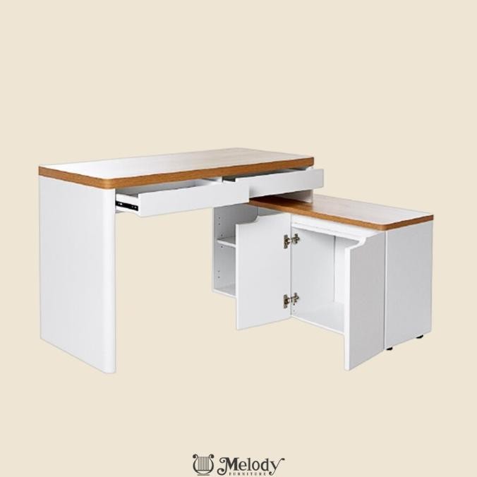 Furniture Meja Kerja Meja Komputer Libre C 155 - WHITE - MATTERHORN