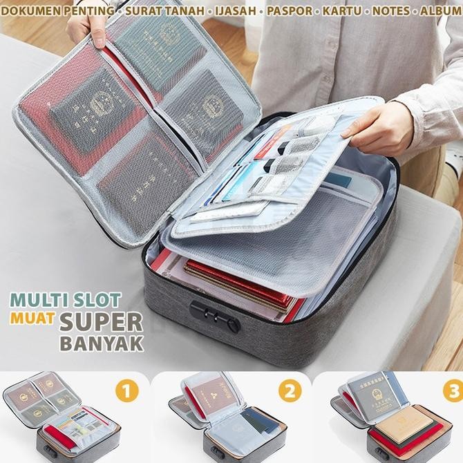 

MURAH HUGO TAS DOKUMEN TEMPAT PENYIMPANAN FILE TRAVEL BAG DENGAN DIGIT