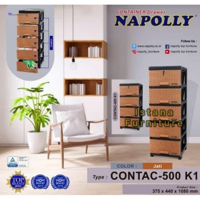 LEMARI PLASTIK ROTAN/ RAK PLASTIK / EXCEL / LACI PLASTIK ROTAN 5 SUSUN