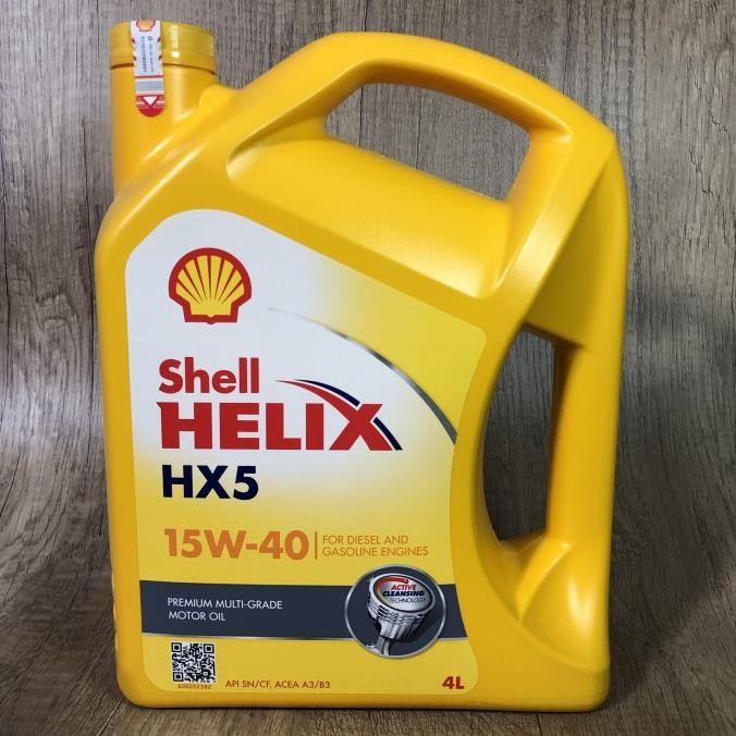Oli Mesin Shell Helix HX5 15W-40 4 Liter - Oli Mobil Bensin