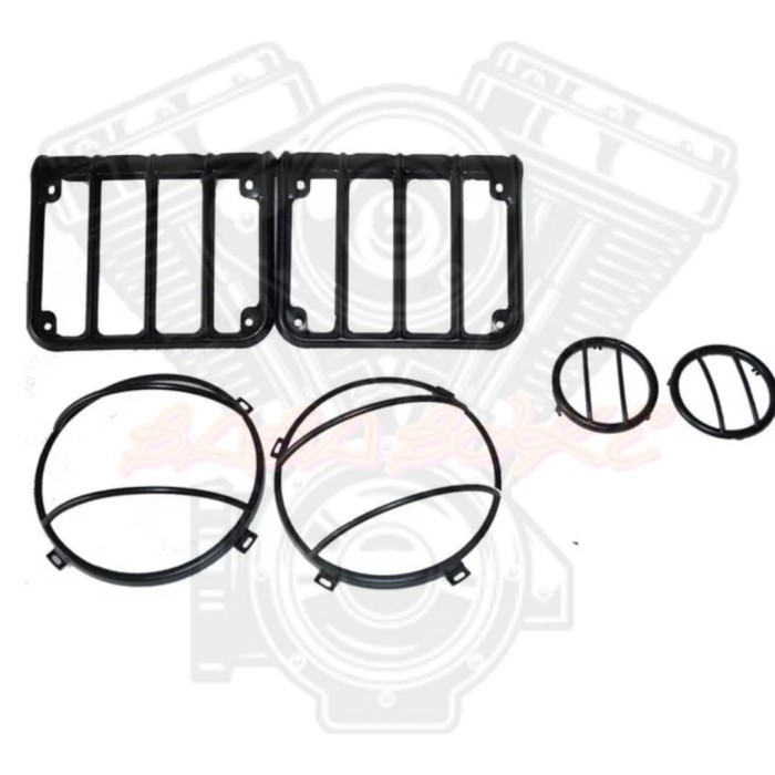 Guard lht Jeep wrangler JK Rubicon set / grill lampu jeep rubicon