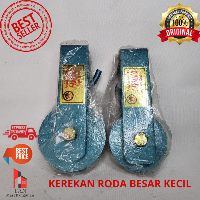Kerekan Roda Katrol Besi Ukuran 1 Cm