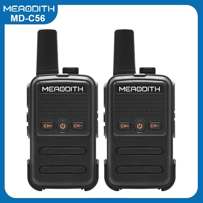 HT MERODITH C56 UHF Handy Talky TWO WAY RADIO BLACK walkie talkie 2pcs