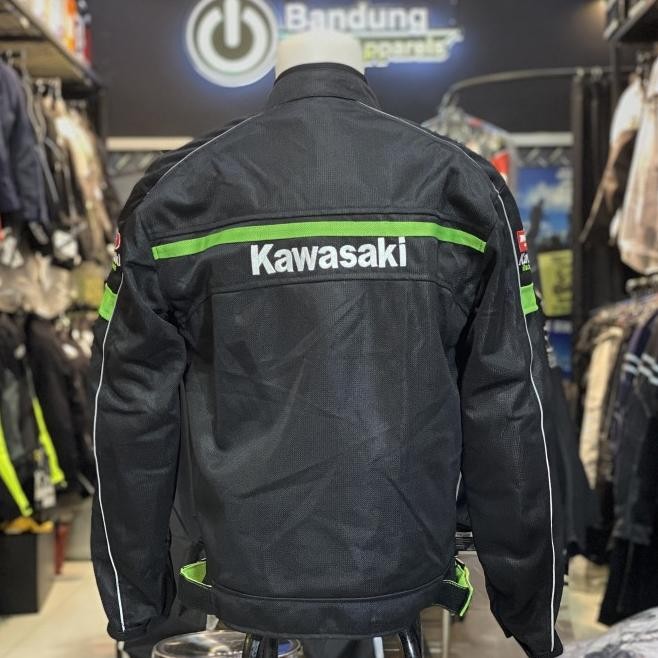 Jaket Motor Kawasaki Elf Racing Mesh Jacket Touring Ninja Protector Terlaris