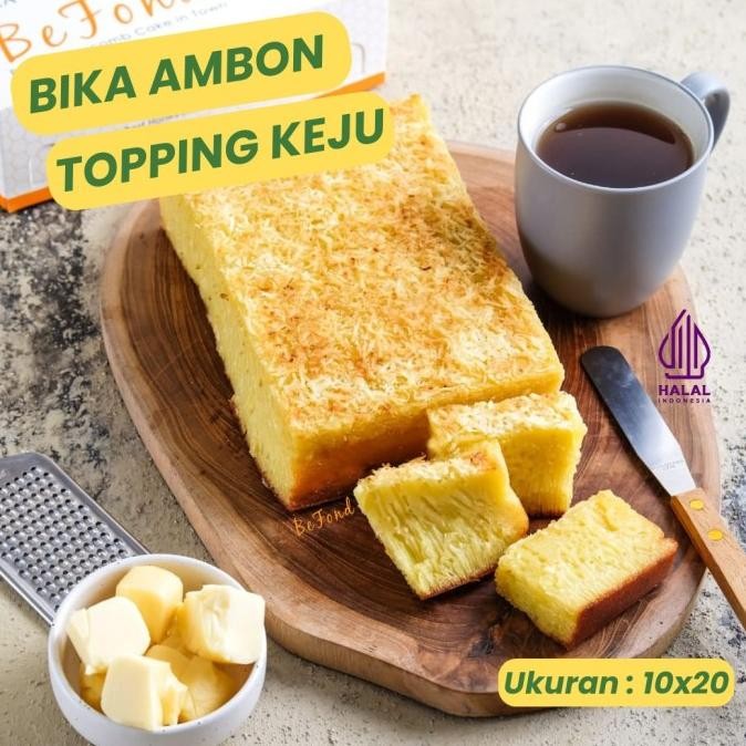 

PROMO Bika Ambon BeFond Original Topping Keju uk.10x20 cm