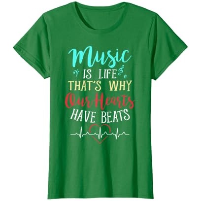 Musik Adalah Kehidupan Itulah Mengapa Hati Kita Berdetak T-Shirt |K9JwFuu3|