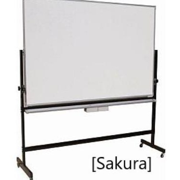 

Papan tulis / Whiteboard Magnetic tiang + Roda 2 Sisi Sakura