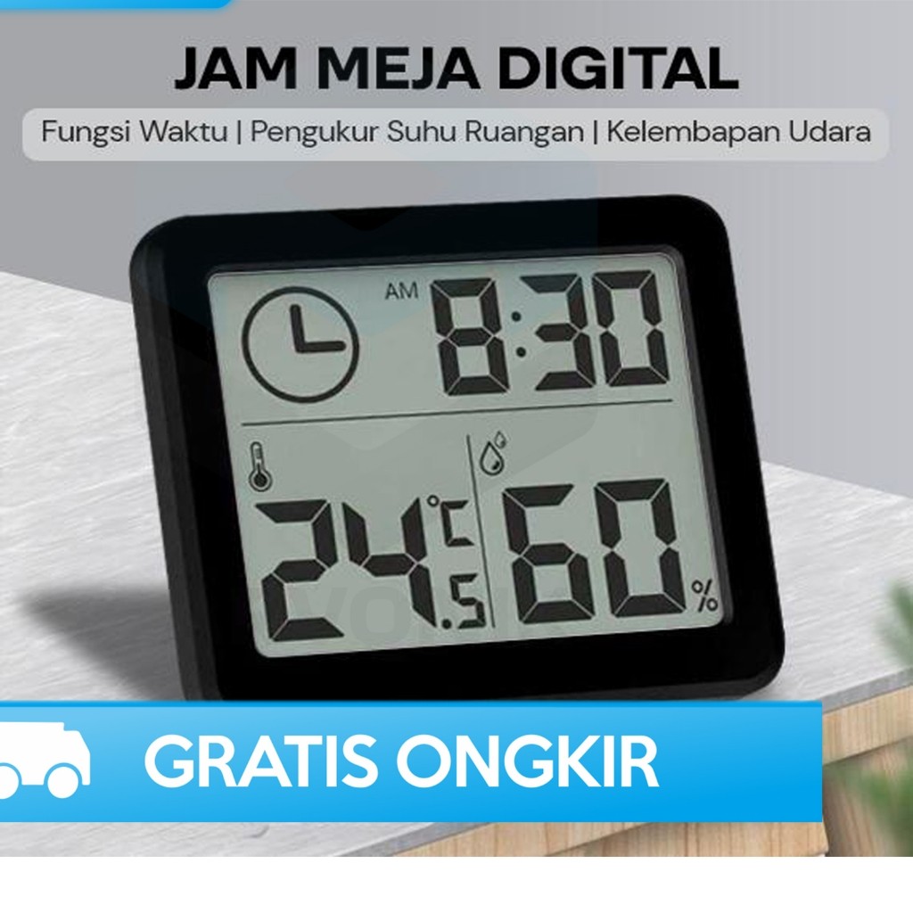 JAM DIGITAL MINI LED LIGHT DINDING MEJA BISA UNTUK PENGUKUR SUHU