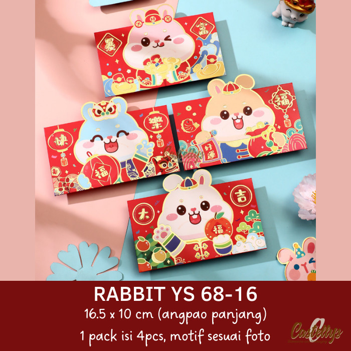 

TERBARU - Angpao Imlek Rabbit Kelinci Angpau Hong Pao Amplop Merah Sincia CNY