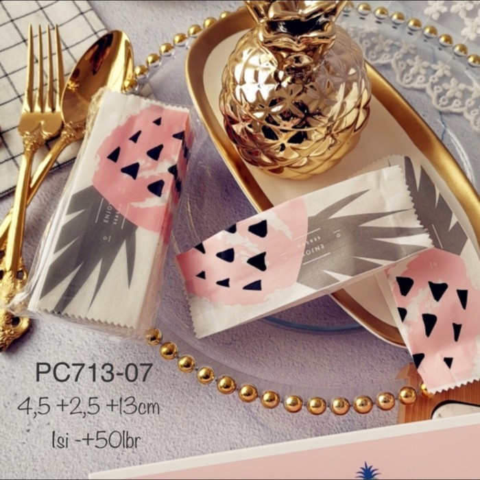 

BEBAS ONGKIR - Plastik Nastar Taiwan jumbo , Cookies PC713-07 Motif Nanas