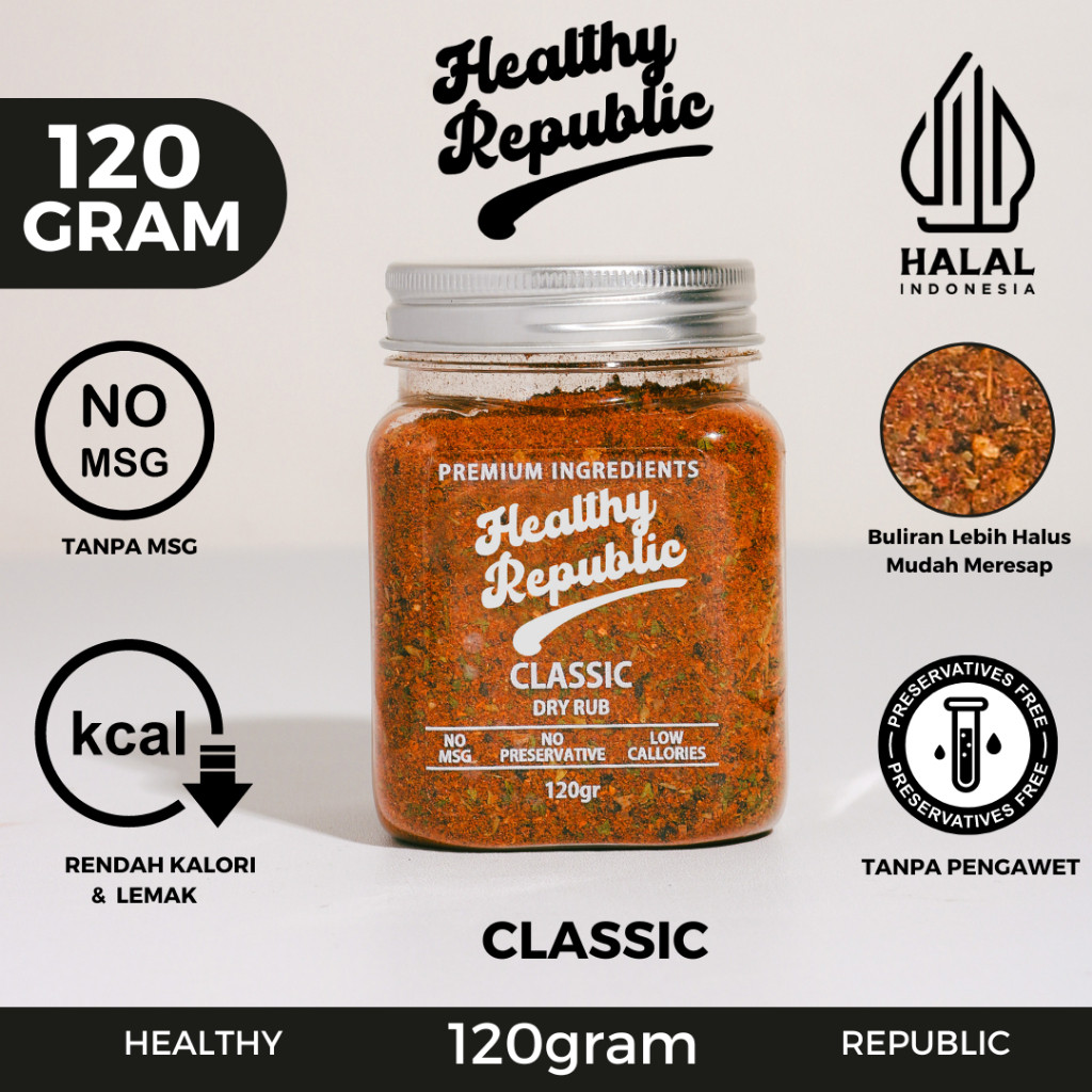 

Healthy Republic Bumbu Marinasi Serba Guna Rendah Kal Rendah Lemak Spices 120Gram