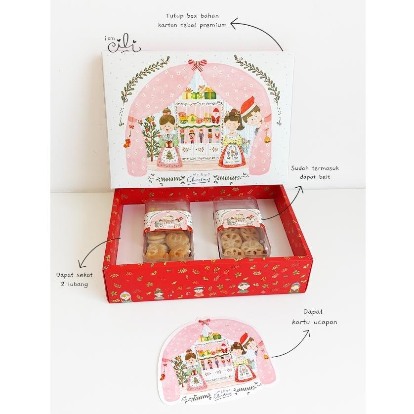 

(Box 30.5 X 21.5 X 7.5 Cm Natal) Dus Kue Kering Toples Kotak Natal/Merry Christmas (Isi 10) Mainan Anak