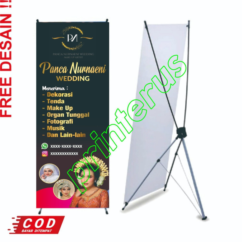spanduk y banner wedding organizer nikahan khitanan murah 60x160