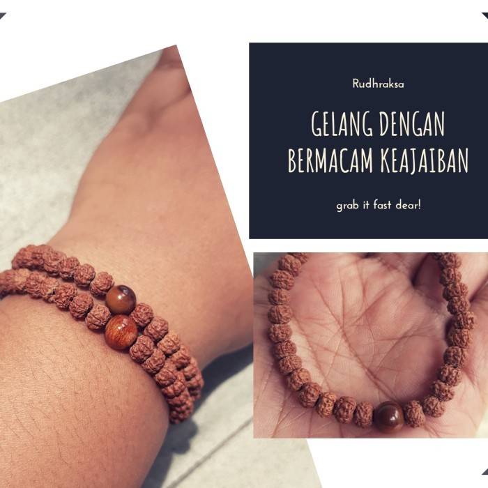 Azzatun - Gelang Rudhraksa/ Ginitri/ Jinitri 6Mm