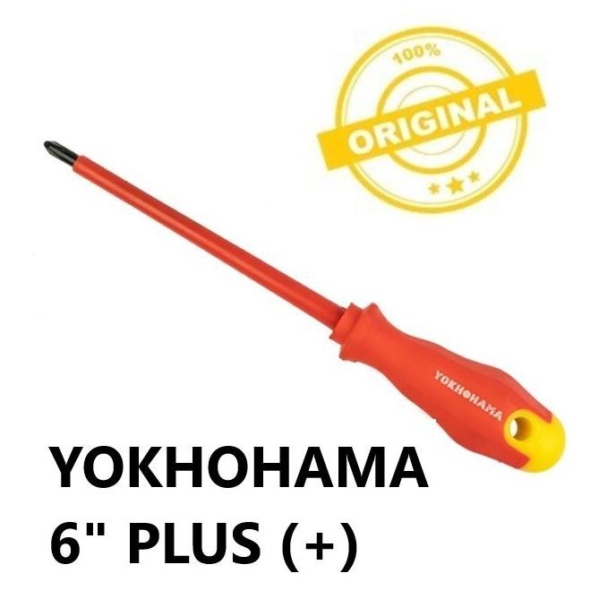 ,,,,,,,] YOKHOHAMA OBENG LISTRIK 6" 6 INCH PLUS (+) 1000V SCREWDRIVER