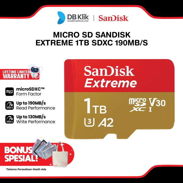 Sandisk Micro Sd Extreme Sdxc 1Tb 190Mb/S (Sdsqxav-1T00-Gn6Mn)