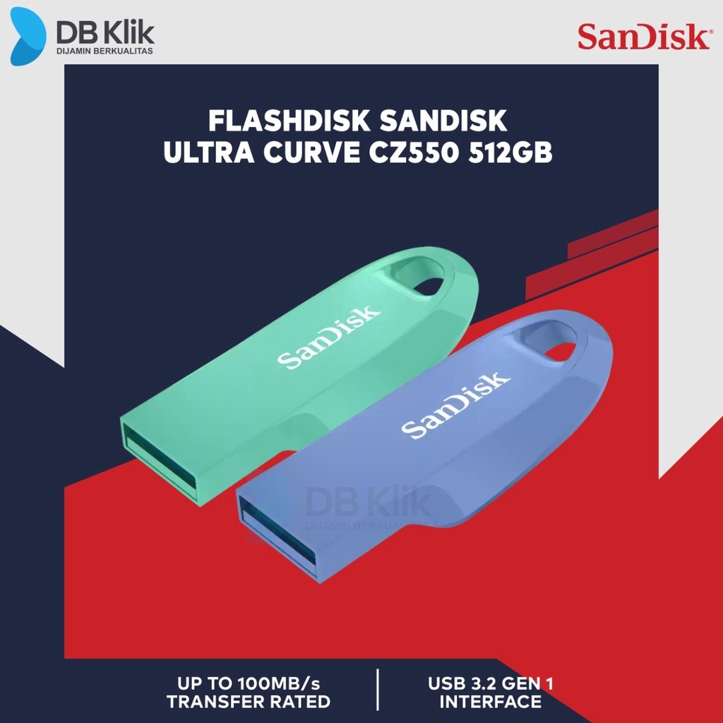 Sandisk Flashdisk Ultra Curve Cz550 512Gb Usb3.2 - Cz550 512Gb
