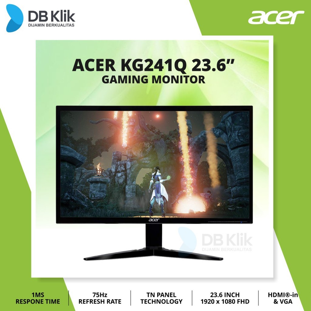 ACER MONITOR GAMING KG241Q 23.6" 1Ms | 75 Hz