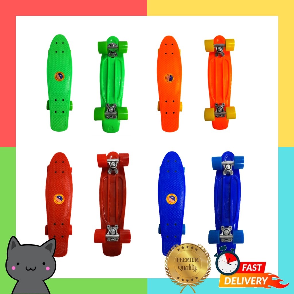 Papan Skateboard Banana Untuk Anak-anak Dewasa Pelatihan Pemula Skateboard Penny Papan |sTHicFWM|