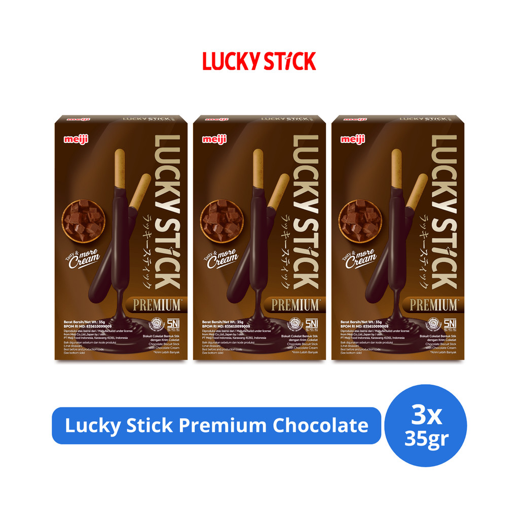 

Lucky Stick Premium Chocolate 35gr x 3 pcs