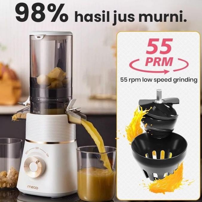 Mecoo Slow Juicer Blender Buah Mecco Tanpa Ampas Low Watt Juser Meco GT