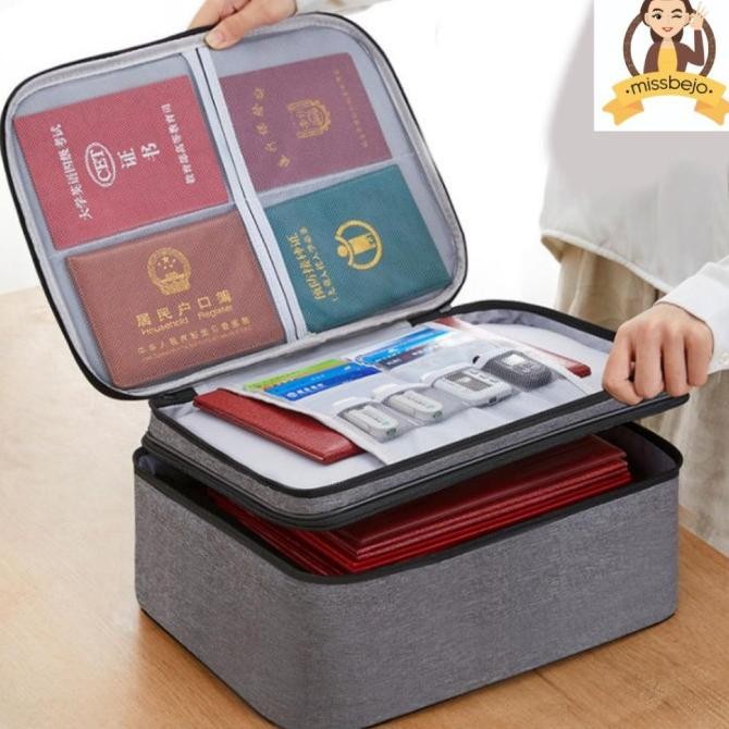 

INTI TAS DOKUMEN TEMPAT PENYIMPANAN FILE TRAVEL BAG DOCUMENT STORAGE BOX DENGAN SECURITY LOCK 3 DIT PAS - MISSBEJO