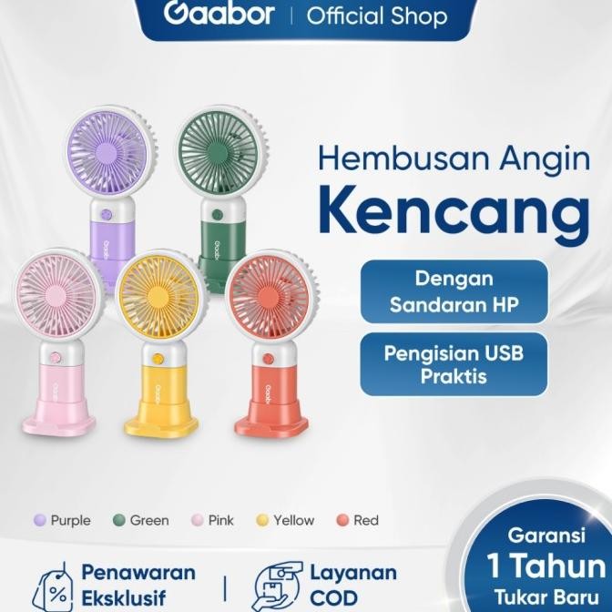 Open DS] KIPAS ANGIN PORTABLE GAABOR GFHN75A KIPAS TANGAN MINIFAN GAABOR GFHN75A