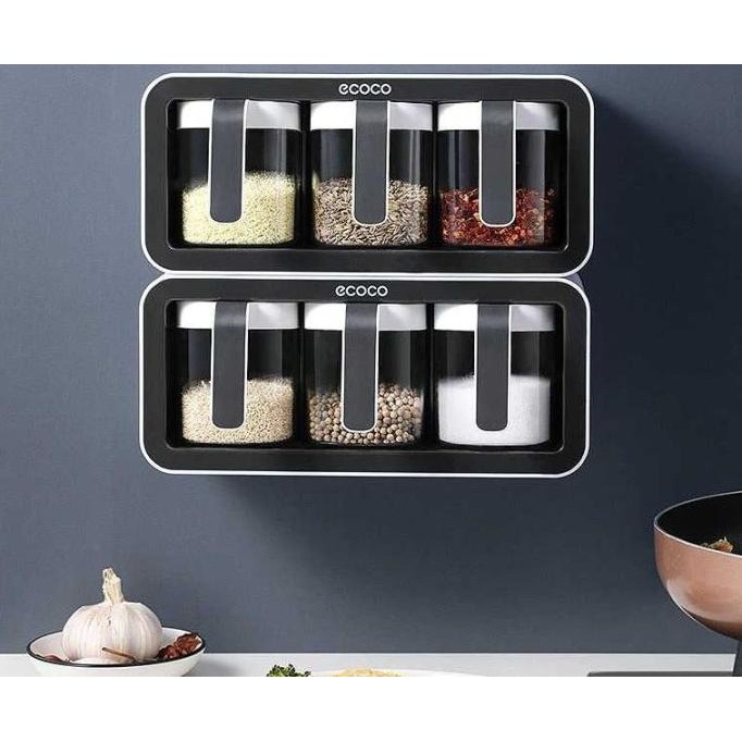 Aksesoris Dapur Rack Gantung Tempel Tembok Dinding Wadah Tempat Bumbu