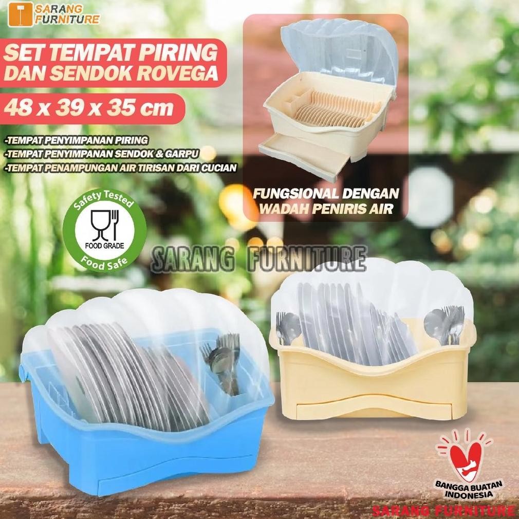 Rovega SDR800 Rak Piring Plastik  Shella Rovega Rak Piring Mini Rak Piring Murah Rovega Original