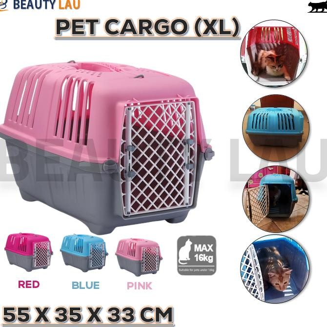Pet Cargo Kucing Jumbo XL Pet Carrier Cat Kargo Kucing Box Kucing Travel Carrier Kucing PetCargo