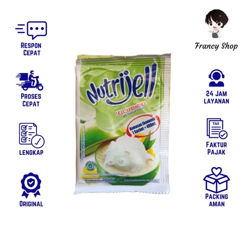 

Nutrijell Ekonomis Jelly Rasa Kelapa Muda Eceran 1 Sachet 10 gr