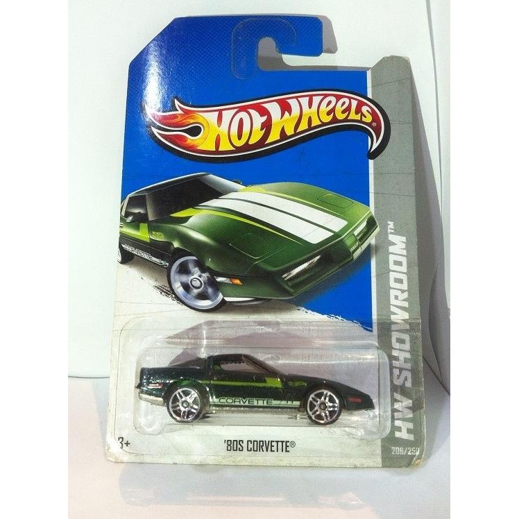 Hot Wheels. 2013 HW Showroom Corvette 60th - 80s Corvette. Dark Green