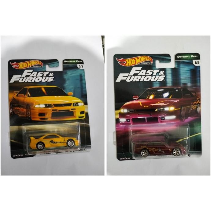 Hot Wheels Nissan silvia 240SX (S14) Nissan Skyline R33 Original Fast