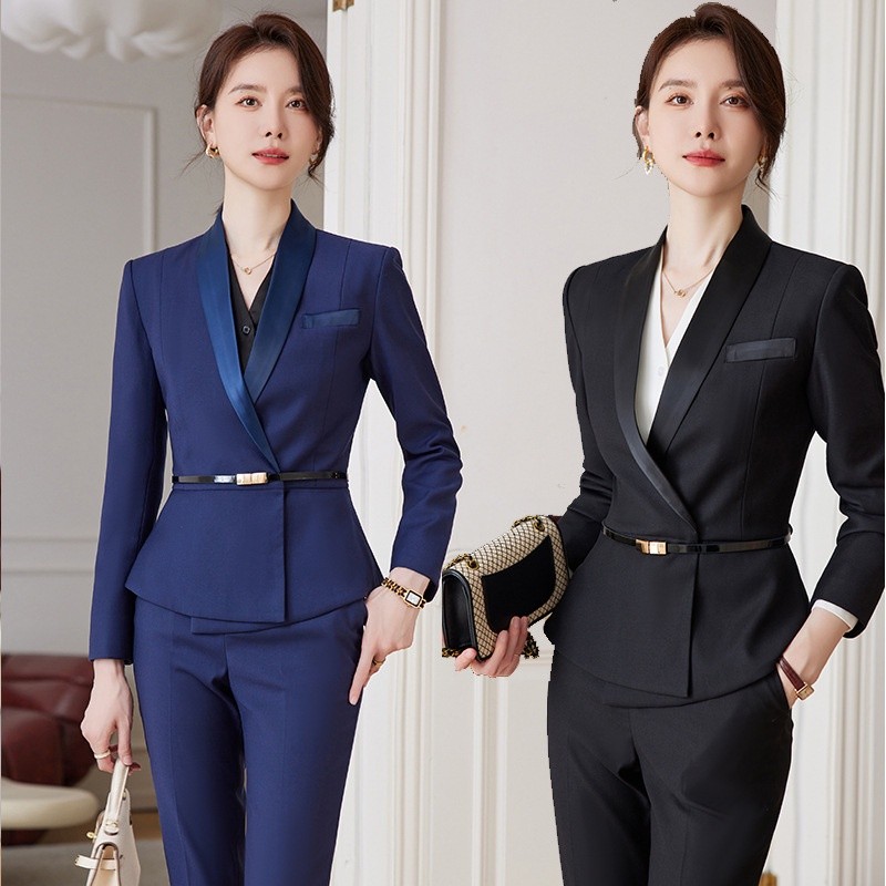 

Setelan Abu-abu 2023 Pakaian Profesional Musim Gugur Setelan Meja Depan Hotel Perkakas Pakaian Formal Bisnis Setelan Pakaian Kerja |29675868|