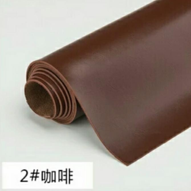 High Quality Bahan Kulit Sintetis Tebal Md Pelangi Coklat Tua 50X137Cm, Tebal 2Mm Fashion 2024