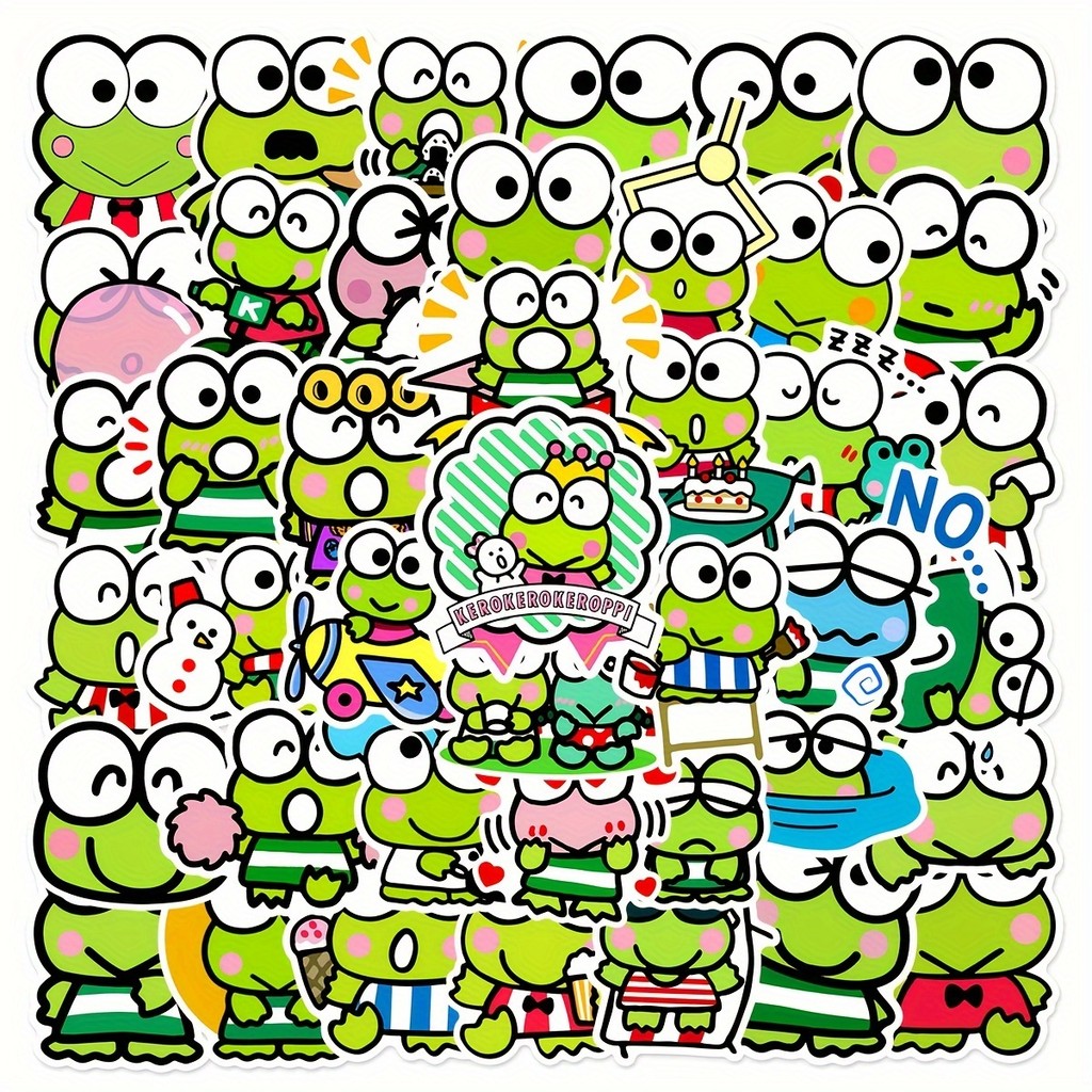 

25pcs Stiker Lucu Kawaii Cute Cartoon Stickers, Sanrio Kero Kero Keroppi | Sticker Lucu | Sticker Aesthetic | Sticker Hp | Sticker Tumblr | Sticker Decoratif | Sticker journal | Sticker Anti Air