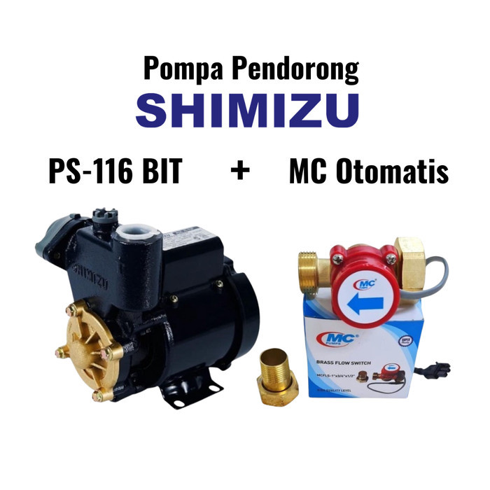 Pompa air pendorong Shower SHIMIZU 116 Automatic