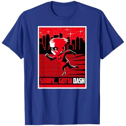 Kaos Disney Pixar The Incredibles Dash Sideways Gotta Dash |Ckfwmho6|