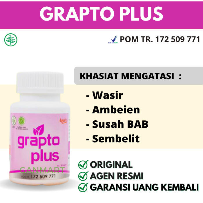 Diskon Obat Wasir Ambeien Herbal Grapto Plus Ampuh