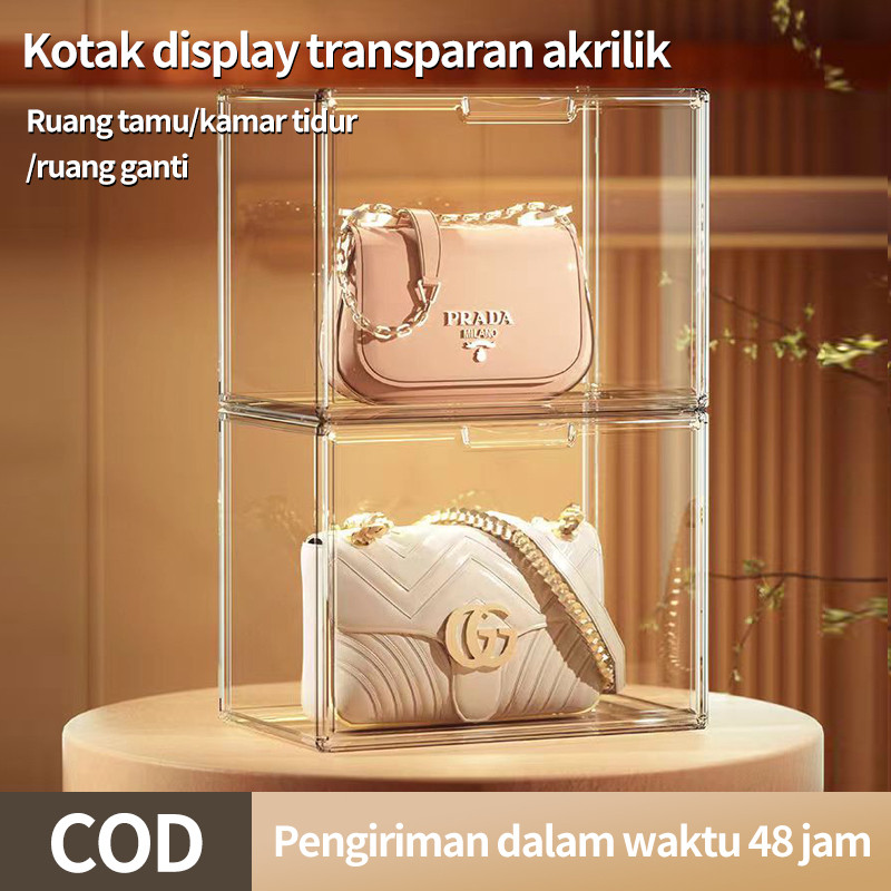 Bohan Transparent Storage Display Box Xxl/ Kotak Penyimpanan Sepatu Display Tas Buku