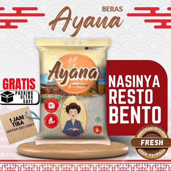 

Beras Ayana Gold 5Kg Premium Pulen Nasi Sushi Jepang Td