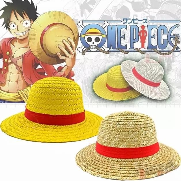 KOSTUM PRIA Topi One piece Monkey D Luffy / Topi jerami luffy / Anime one piece