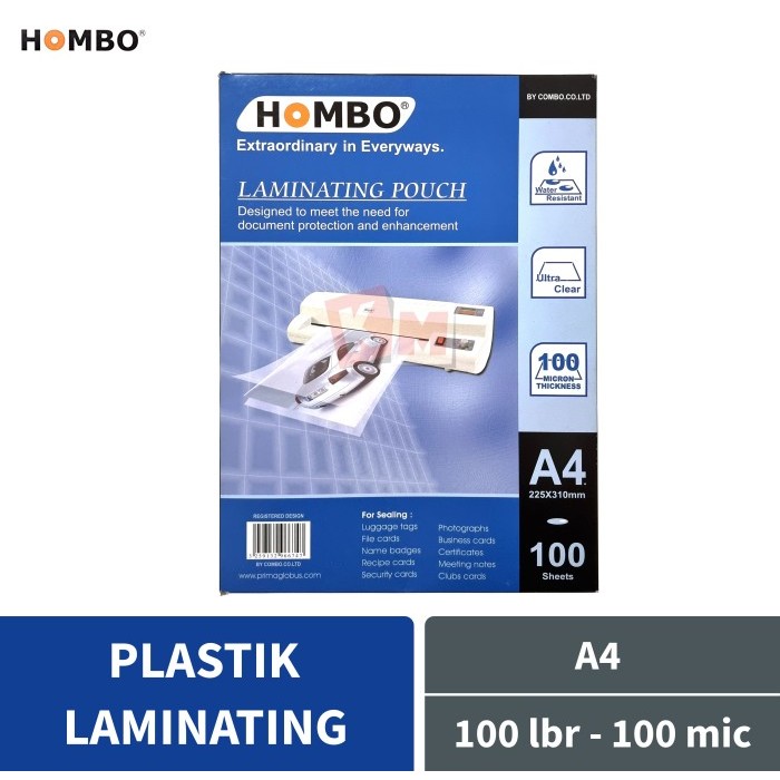 

HARGA DISC - Plastik Laminating Film Hombo A4 Ukuran A4 100 Micron